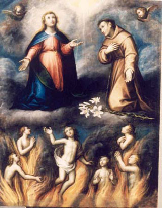 Madonna e Sant’Antonio da Padova con anime purganti